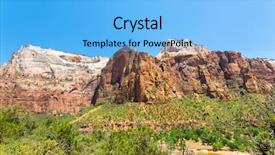  Presentation with rocks - Audience pleasing slides consisting of red rocks nature landscape against blue sky backdrop and a light blue colored foreground