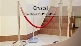  Presentation with language barriers - Cool new presentation with red rope barriers backdrop and a soft green colored foreground