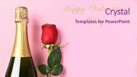  Presentation with red sparkle - Slides featuring red rose against a pink background and a lemonade colored foreground