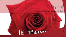  Presentation with valentines - Theme consisting of red-rose-against-valentines-love background and a red colored foreground