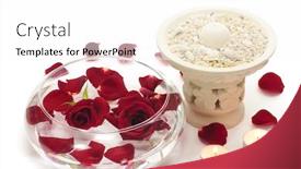  Presentation with aromatherapy - Amazing presentation having red rose and aromatherapy backdrop and a white colored foreground