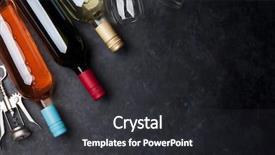  Presentation with white rose - Presentation theme enhanced with red rose and white wine background and a dark gray colored foreground