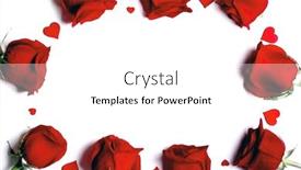  Presentation with white wedding - Slides having red-rose-flowers-and-hearts background and a white colored foreground