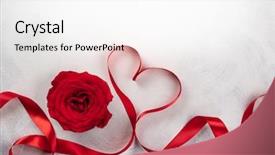  Presentation with red white grey - Amazing theme having red rose on the vintage backdrop and a  colored foreground