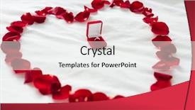  Presentation with valentines day - PPT layouts with red rose petals and diamond background and a white colored foreground