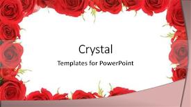  Presentation with text message - Presentation theme having passion statement - valentine or anniversary red roses background and a white colored foreground