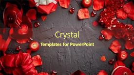  Presentation with dating - Theme featuring red-roses-petals-candles-dating background and a tawny brown colored foreground