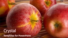  Presentation with gala - Presentation theme consisting of red royal gala apples background and a tawny brown colored foreground