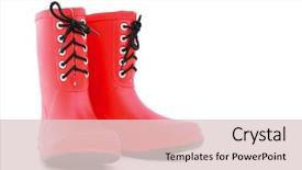  Presentation with rubber - Cool new presentation design with red rubber boots with boot backdrop and a lemonade colored foreground