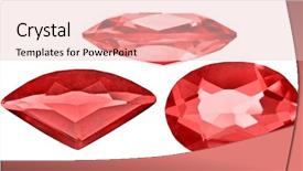  Presentation with ruby red - Presentation theme with red ruby gems isolated background and a lemonade colored foreground