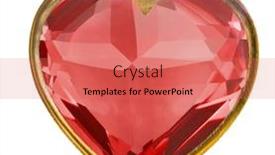  Presentation with ruby red - Slides with red-ruby-in-gold-heart background and a coral colored foreground