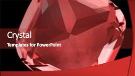  Presentation with ruby red - Cool new PPT layouts with red ruby isolated on black backdrop and a tawny brown colored foreground