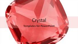  Presentation with ruby red - Beautiful presentation design featuring red ruby isolated on white backdrop and a coral colored foreground