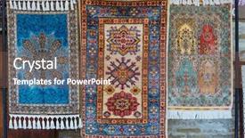  Presentation with red carpet - Slides with red rug - carpet shop in bukhara uzbekistan background and a violet colored foreground