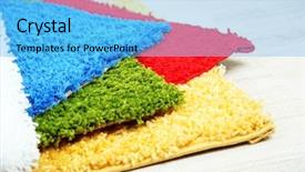  Presentation with dry pineapple close up many - Presentation theme featuring red rug - many carpets of different colors background and a light blue colored foreground