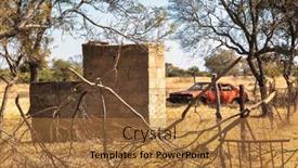  Presentation with vintage car - Presentation design consisting of red-rusty-vintage-car background and a coral colored foreground