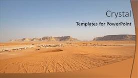  Presentation with riyadh - Slide deck consisting of red-sand-arabian-desert-near background and a light blue colored foreground
