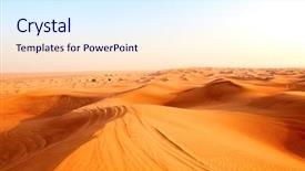  Presentation with emirates - Beautiful presentation featuring red sand arabian desert near backdrop and a sky blue colored foreground