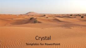  Presentation with abu dhabi united arab emirates - Presentation with red sand arabian desert near background and a coral colored foreground