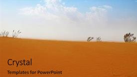  Presentation with riyadh - Beautiful presentation theme featuring red sand arabian desert near backdrop and a  colored foreground