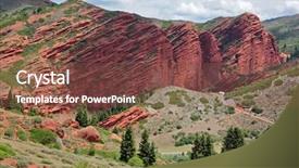  Presentation with central asia - Colorful presentation enhanced with red sandstone rock formations seven backdrop and a tawny brown colored foreground