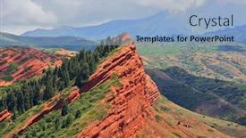  Presentation with central asia - Presentation theme consisting of red-sandstone-rock-formations-seven background and a light blue colored foreground