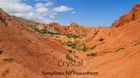  Presentation with central asia - Slide set enhanced with red-sandstone-rock-formations-seven background and a red colored foreground