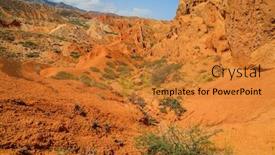  Presentation with central asia - Colorful PPT theme enhanced with red-sandstone-rock-formations-seven backdrop and a gold colored foreground