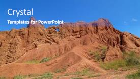 Presentation with central asia - Presentation consisting of red-sandstone-rock-formations-seven background and a teal colored foreground