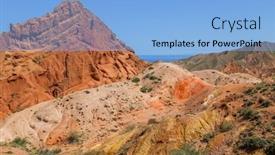  Presentation with central asia - Colorful PPT theme enhanced with red-sandstone-rock-formations-seven backdrop and a light blue colored foreground