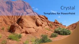  Presentation with central asia - PPT theme enhanced with red-sandstone-rock-formations-seven background and a light blue colored foreground