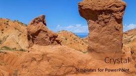  Presentation with central asia - Cool new presentation design with red-sandstone-rock-formations-seven backdrop and a coral colored foreground