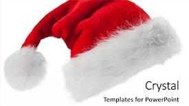  Presentation with santa claus and reindeers - Amazing presentation theme having father christmas - red santa claus hat backdrop and a white colored foreground