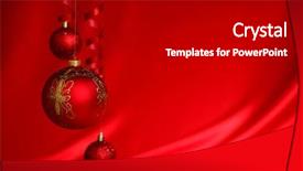  Presentation with satin - Audience pleasing slides consisting of red satin - christmas balls backdrop and a black colored foreground