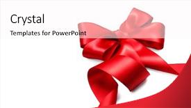  Presentation with christmas border design - Cool new presentation theme with red satin gift bow holiday backdrop and a pink colored foreground