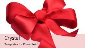  Presentation with red ribbon hiv - PPT theme consisting of waterfall landscape panorama outdoor hdri photography background and a ocean colored foreground