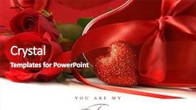  Presentation with satin - Beautiful PPT theme featuring red satin ribbons and rose backdrop and a crimson colored foreground