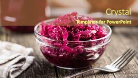  Presentation with cabbage - Colorful PPT layouts enhanced with red-sauerkraut-sour-pickled-cabbage backdrop and a red colored foreground
