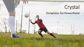  Presentation with penalty - Colorful presentation theme enhanced with red saving a penalty backdrop and a white colored foreground