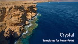  Presentation with egypt - PPT theme consisting of red sea coastline background and a navy blue colored foreground