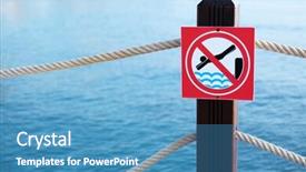  Presentation with seismic waves nepal earthquake sign - PPT theme having red sea information - no diving warning sign background and a  colored foreground