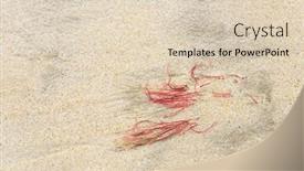  Presentation with red seaweed - Slide set with red-seaweed-on-a-sand background and a lemonade colored foreground