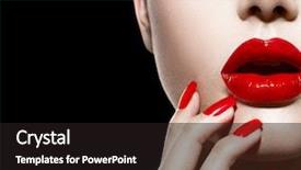 Presentation with lips mouth - Beautiful presentation featuring red sexy lips and nails backdrop and a dark gray colored foreground