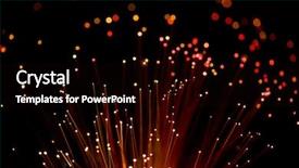  Presentation with fiber optic - PPT layouts consisting of red shining fiber optic background and a black colored foreground