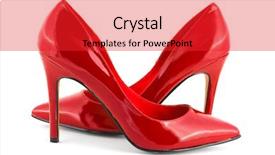 Presentation with red black and white - PPT theme with red shoes isolated on white background and a red colored foreground
