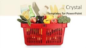  Presentation with red and white industry - Slide deck enhanced with red-shooping-basket-full background and a lemonade colored foreground