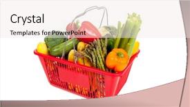  Presentation with vegetables - Cool new presentation with red shopping basket with vegetables backdrop and a  colored foreground