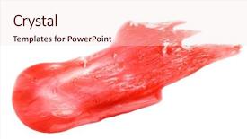  Presentation with red and white - Beautiful PPT theme featuring red shower gel sample isolated backdrop and a lemonade colored foreground