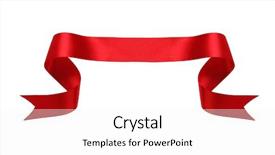  Presentation with red banner - Colorful slide deck enhanced with red silk banner isolated backdrop and a white colored foreground