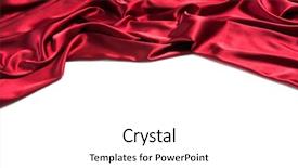  Presentation with drapery - PPT layouts consisting of red silk drapery with copy background and a white colored foreground